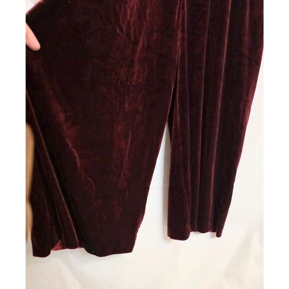 1. STATE The Nomad Culotte Romper Jumpsuit Women's XS Deep Burgandy Velvet - Picture 2 of 7